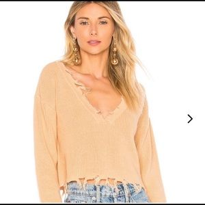 Lovers & Friends distressed sweater